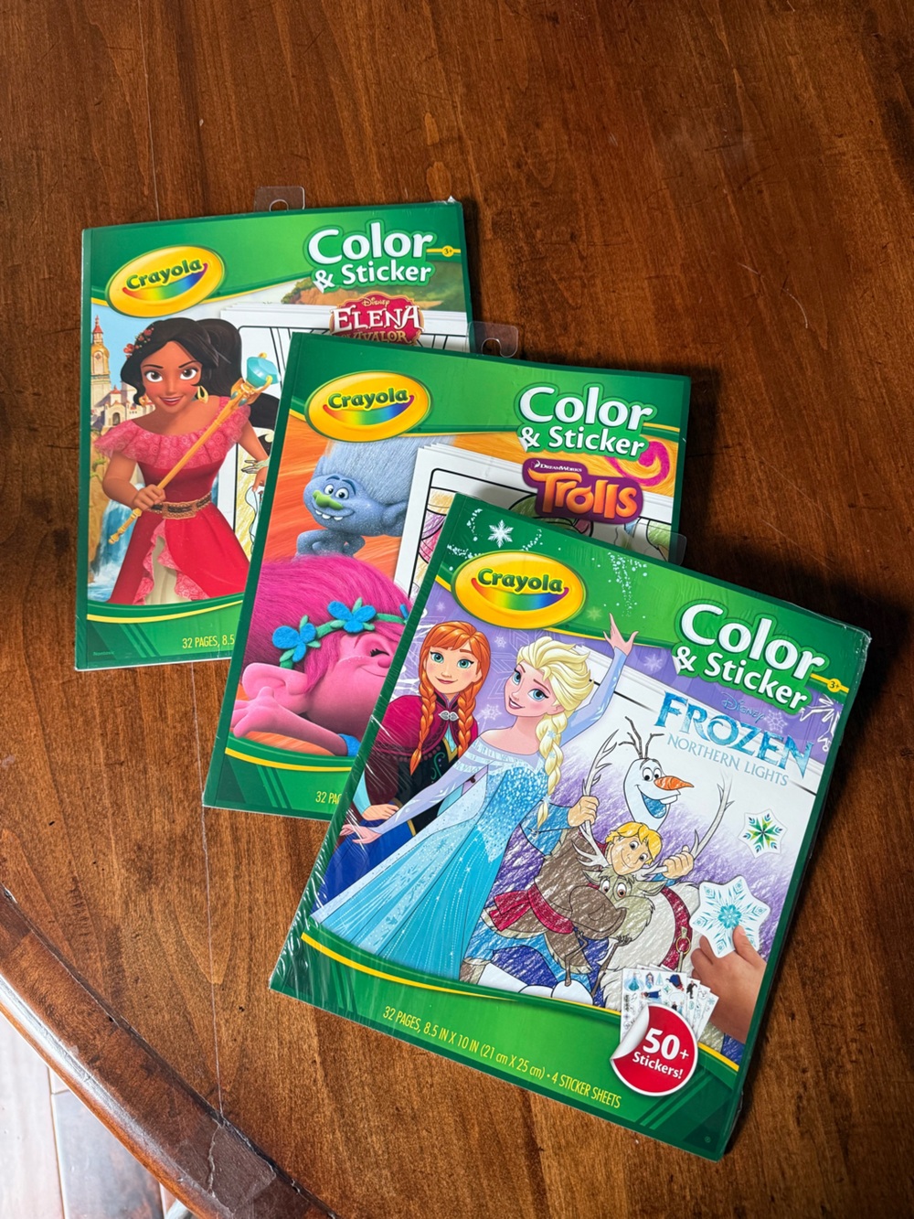 NEW Crayola Color & Sticker Activity Books - Frozen, Trolls & Elena